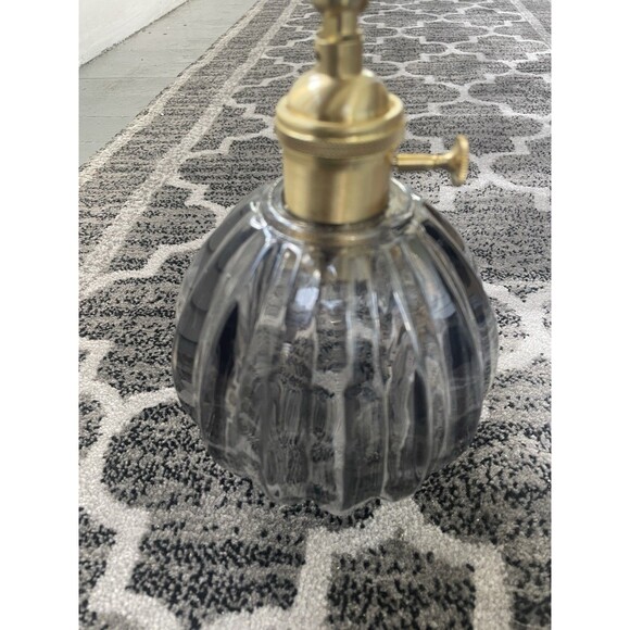 Sconce Tulip Shaped Smoked Colored Glass Shade Hard Wired Light Lamp - Picture 2 of 16